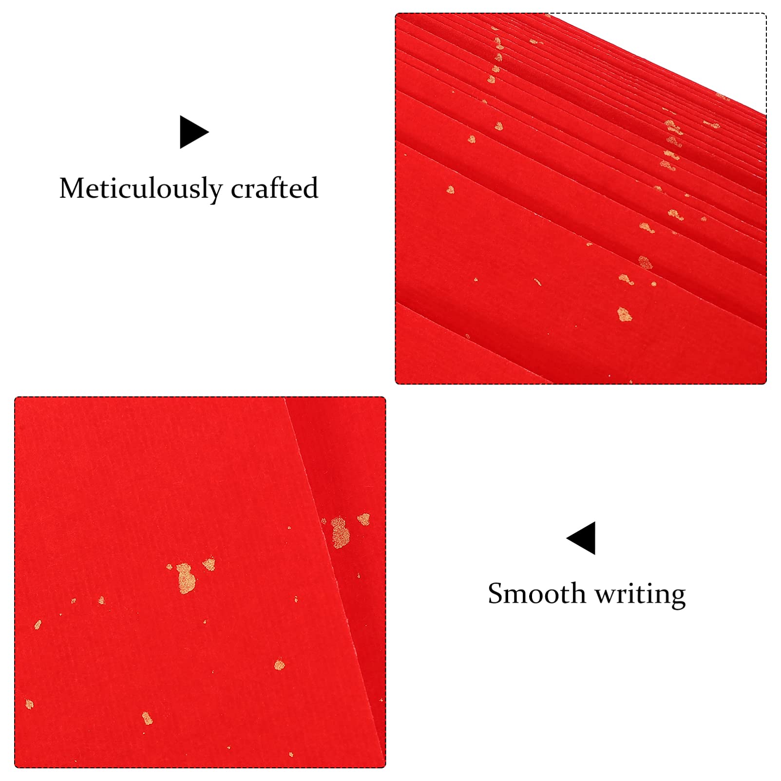 EXCEART 40 Sheets Red Xuan Paper for Chinese Spring Festival Couplets - Traditional Chunlian Duilian Paper Cut, Chinese New Year Calligraphy Rice Paper - Perfect for DIY Decorations, Home Decoration, and Cultural Celebrations