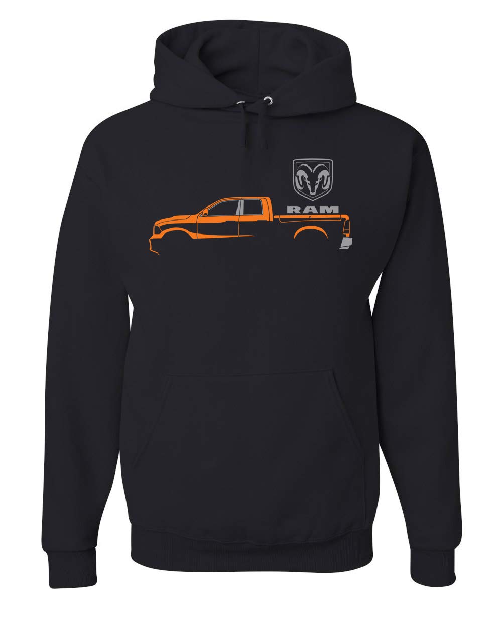 Dodge RAM Truck Hoodie for Men - Heavy Duty V8 Pickup Truck Sweatshirt - Comfortable Pullover for Work, Outdoor & Casual Wear
