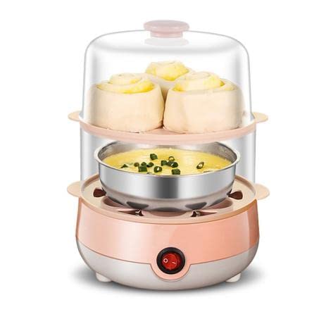 Electric Egg Cooker for Hard Boiled Eggs - 1-14 Egg Capacity, 2-Layer Multi-Function Steamer for Perfect Soft/Medium/Hard Boiled Eggs (Green) - Ideal for Breakfast, Meal Prep & Healthy Cooking