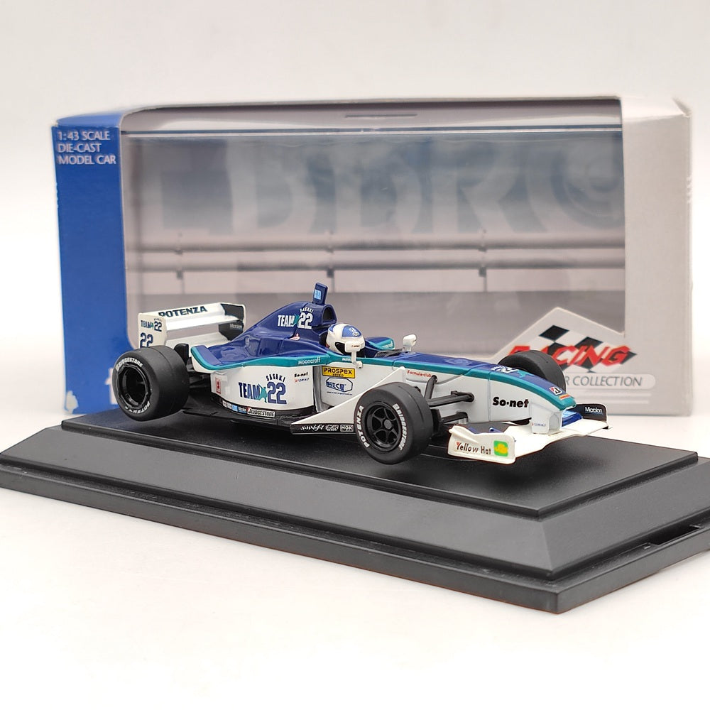 EBBRO 1:43 Scale Formula Nippon 2002 TEAM 22 Blue Diecast Model Car - Limited Edition Collectible for Display & Racing Enthusiasts