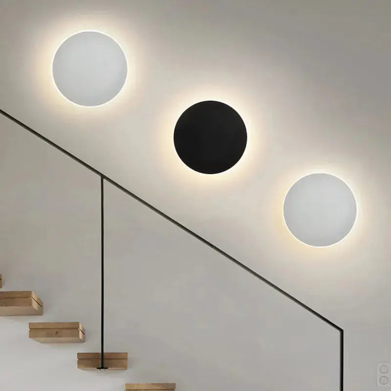 Yumi Modern Round Wall Light - Sleek LED Sconce for Living Room, Bedroom & Hallway - Energy Efficient Indoor Lighting Fixture