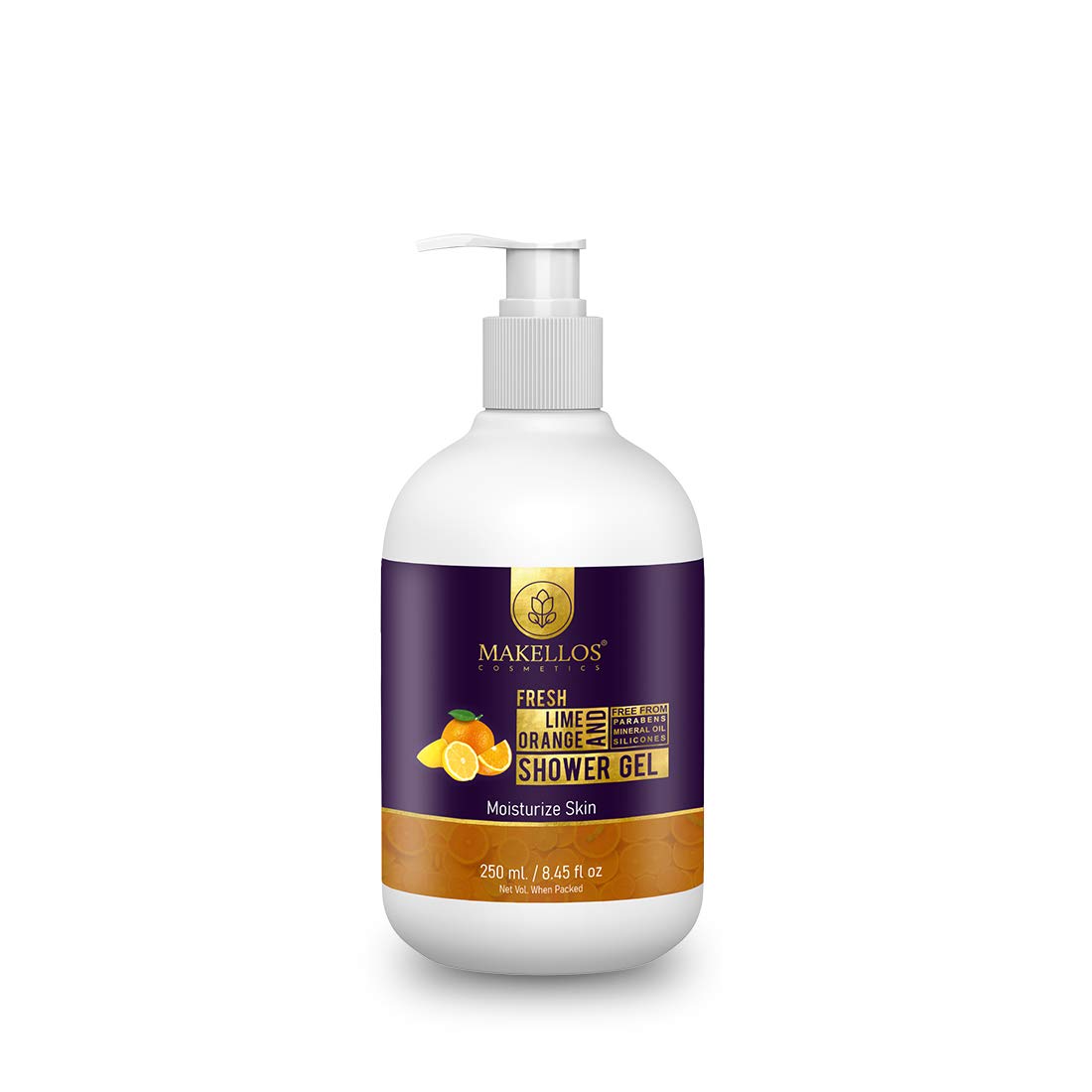 Makellos Lime & Orange Shower Gel for Face & Body Wash | Deep Cleansing & Moisturizing Cleanser 250ml | Refreshing Citrus Body Wash for Daily Shower & Spa Use