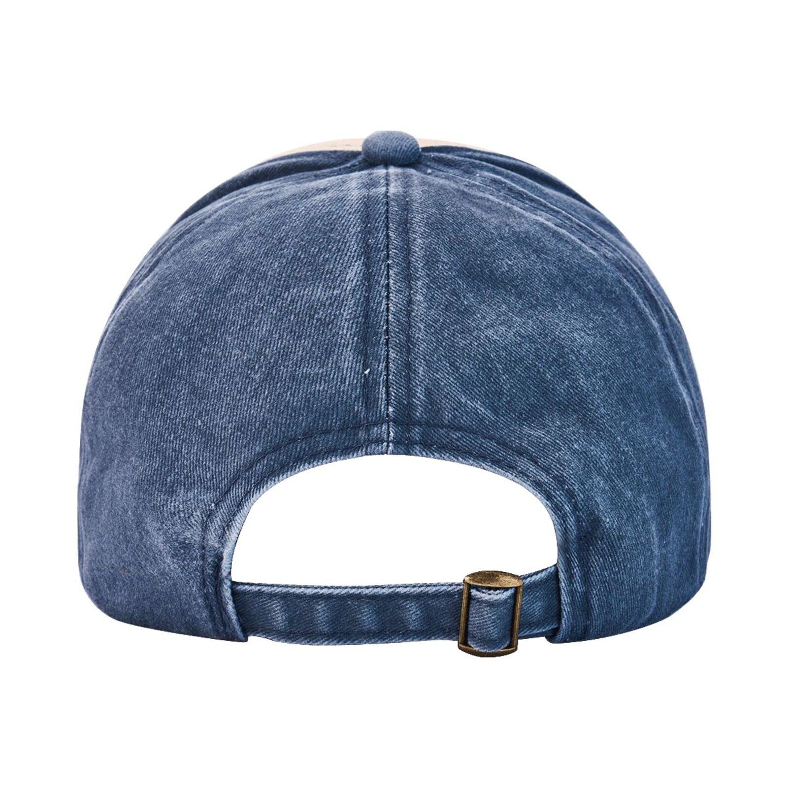YvoneDBrownn Navy Blue Washed Denim Baseball Cap - Adjustable Dad Hat for Men & Women - Fun 'You Look Like I Need A Beer' Design - Perfect for Outdoor Activities, Sports Events & Casual Wear