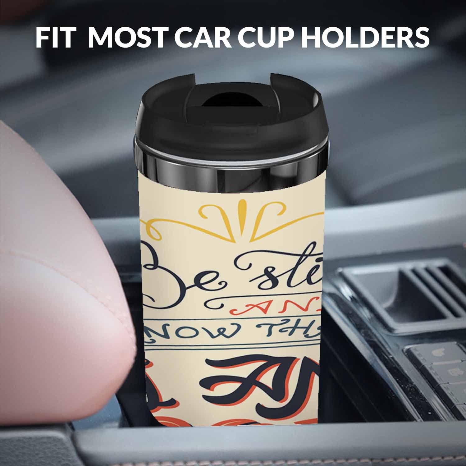 WONDERTIFY Bible Coffee Mug - Stainless Steel, Double Walled - Psalm 46:10 for Travel & Gifts