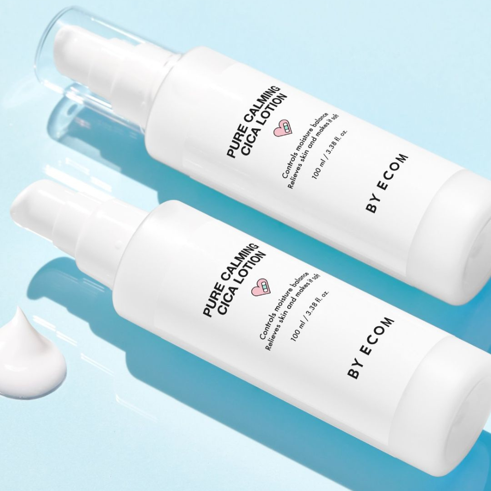 BY ECOM Pure Calming Cica Lotion 100ml - Soothing Facial Moisturizer for Sensitive Skin - Reduce Redness & Hydrate Dry Skin - Perfect for Daily Skincare Routine & Post-Treatment Care