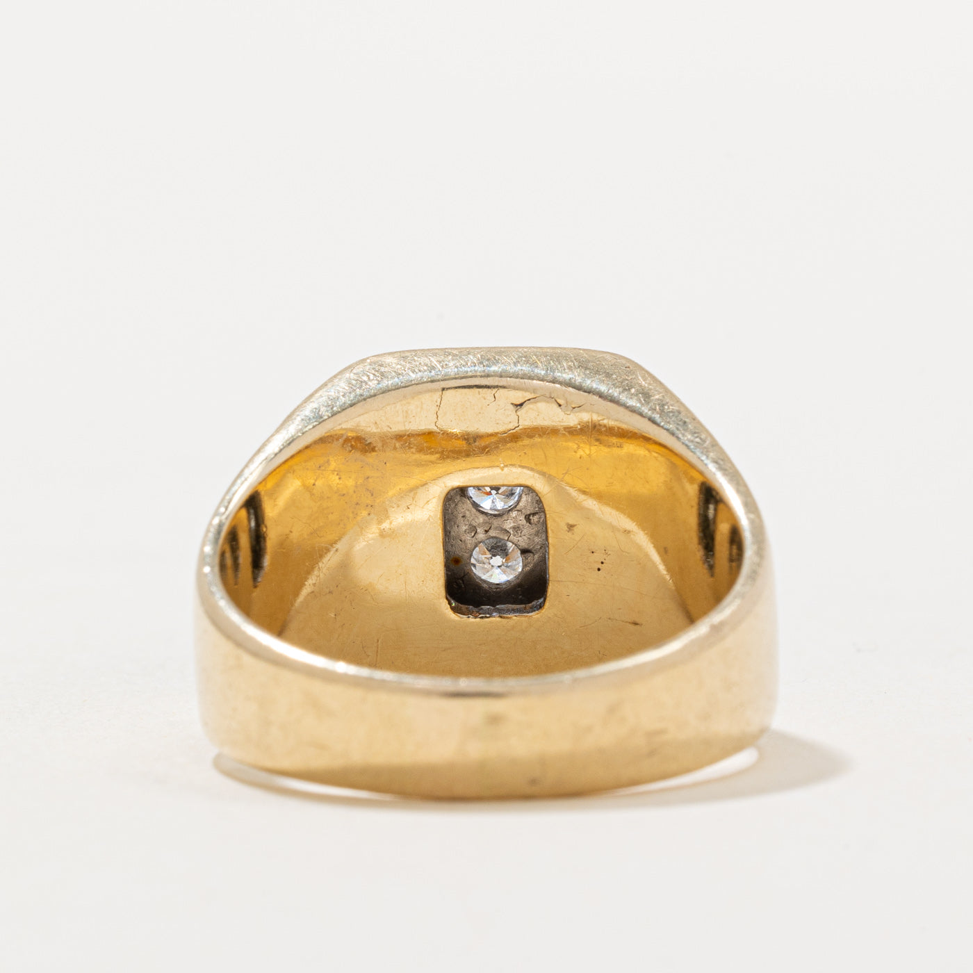 1.02ctw Diamond Grid Signet Ring for Men - Size 10.5 | Elegant Wedding Band, Anniversary Gift & Everyday Luxury Jewelry
