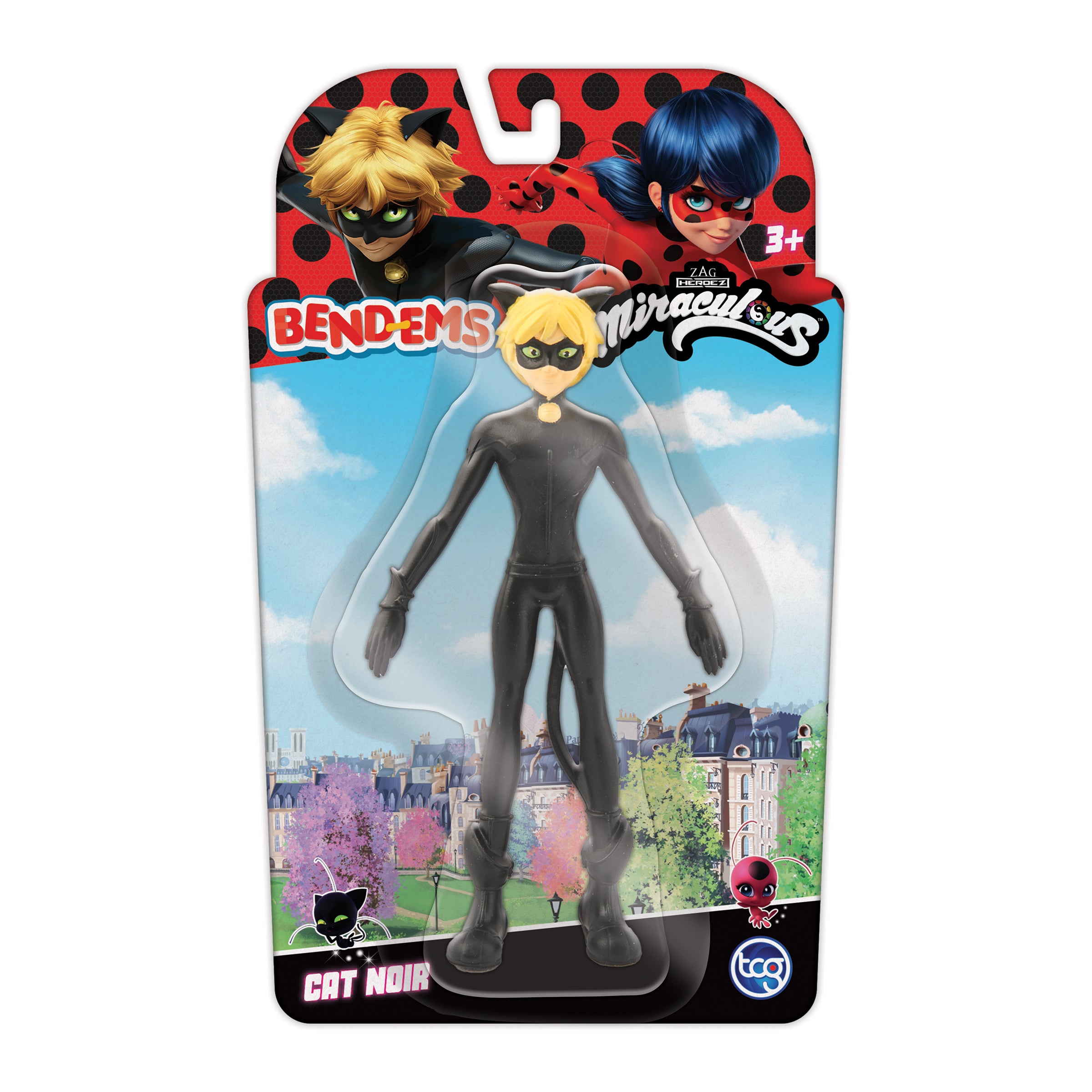 BEND EMS Miraculous Cat Noir Flexible Action Figure - Collectible Toy for Kids & Fans - Perfect for Play, Display & Gifts