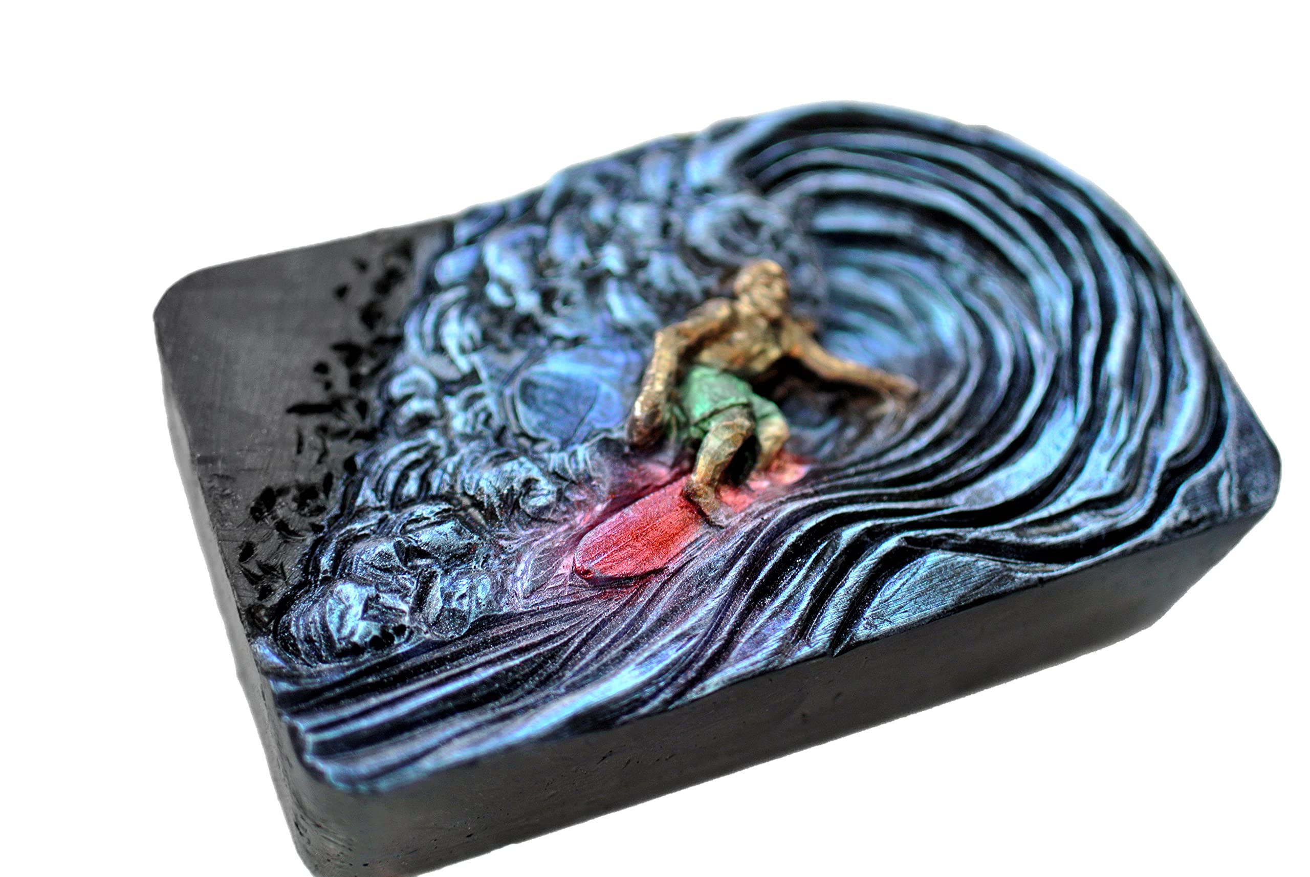 Surfer Silicone Mold for Soap, Plaster, Wax, Resin, Clay, Cake & Chocolate - DIY Crafting, Baking & Candle Making Supplies for Home Decor & Gifts