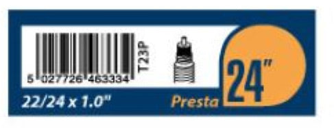 Nutrak 24 x 1.00-1.25 Inch Presta Valve Bike Inner Tube - 507 ETRTO - Compatible with Road Bikes, Hybrid Bikes & Commuter Bikes