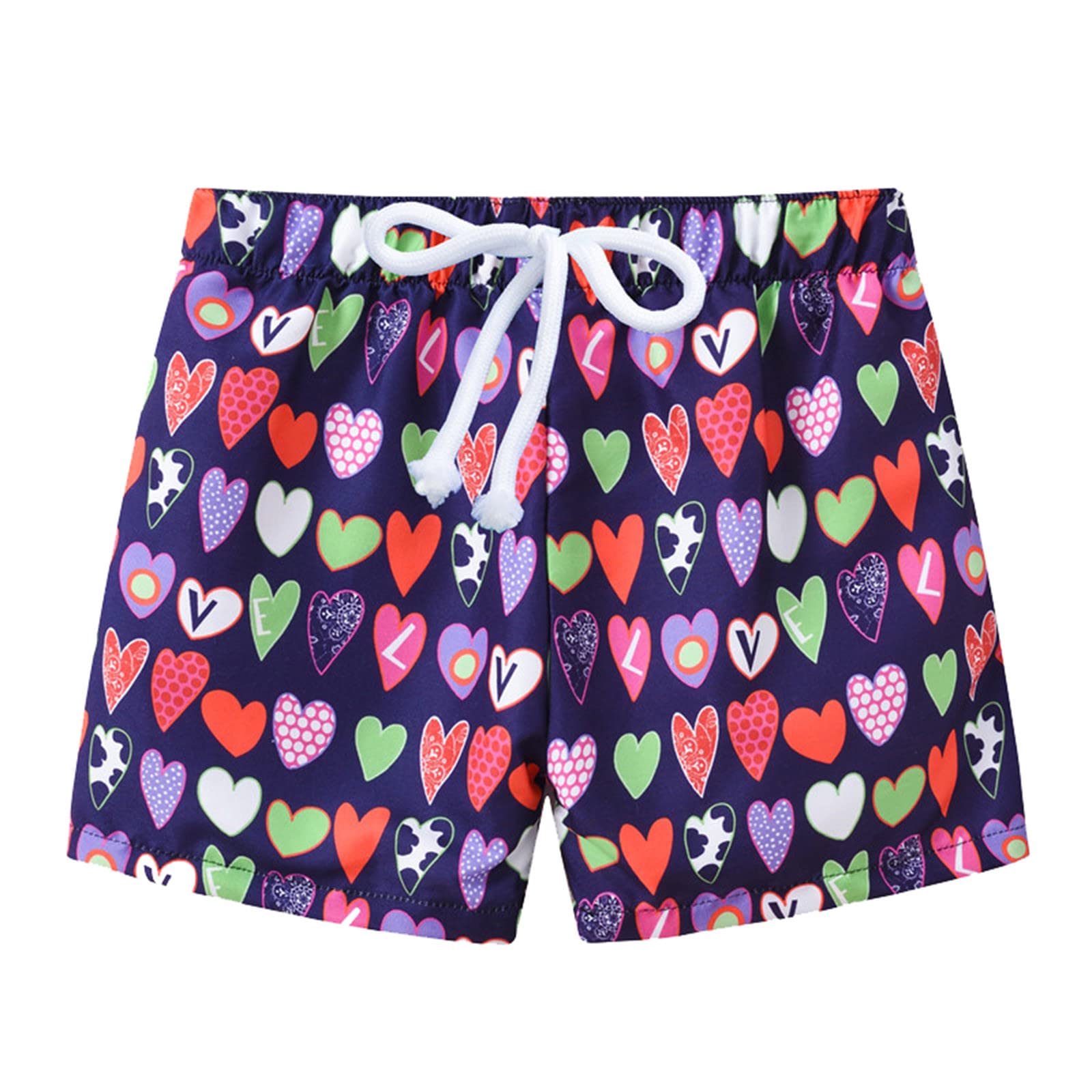 EnJoCho Toddler Boys & Girls Cartoon Floral Printed Athletic Shorts - Kids' Sports & Beach Shorts - Comfortable Playwear for 2 Year Olds (Navy Blue) - Perfect for Outdoor Activities, Playdates & Summer Vacations