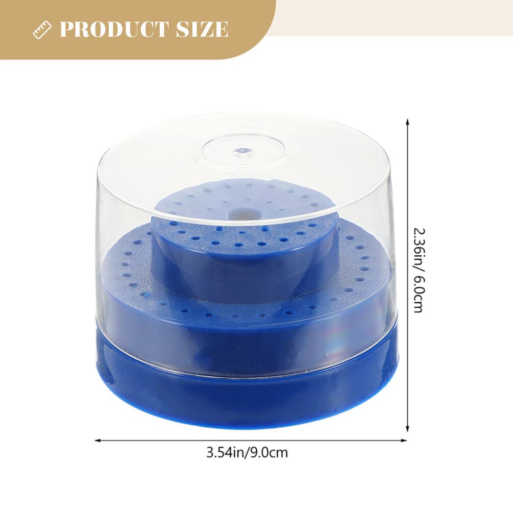 EXCLUZO 4-Piece Nail Drill Bit Storage Container Organizer Box - 60 Hole Nail Art Accessories Case for Professional Manicure & Pedicure Tools - Perfect for Salon, Home Use, and Travel Nail Kits