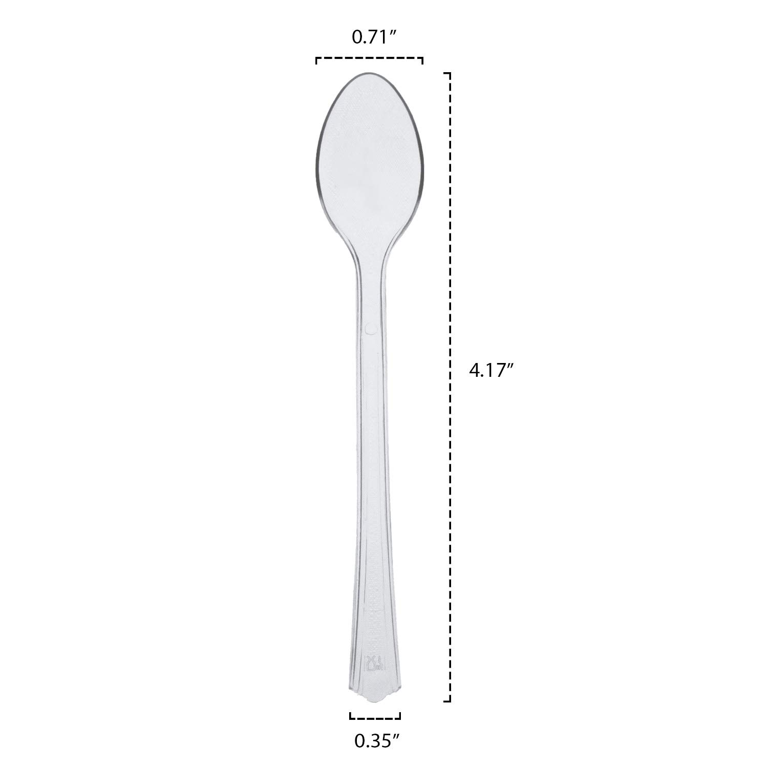30-Pack Clear Plastic Mini Spoons (4 Inch) for Appetizers, Parfaits, Desserts & Sample Tasting - Perfect for Parties, Catering & Events