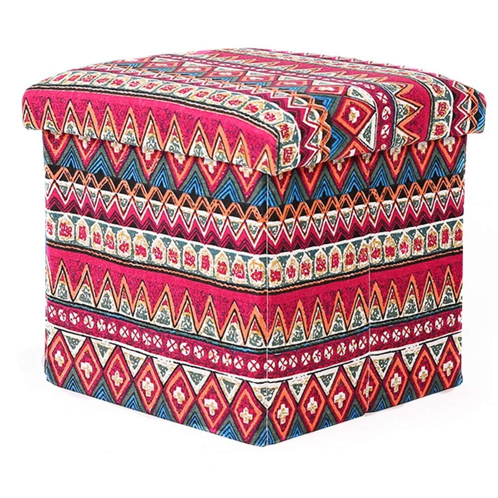 NC Storage Ottoman Bench with Oxford Fabric - Versatile Shoe Stool for Living Room, Bedroom, Entryway & Dressing Table | Perfect for Homes, Shopping Malls & Shoe Stores (Style-2)