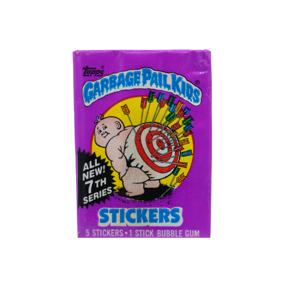 1987 Topps Garbage Pail Kids Series 7 Unopened Trading Card Pack - Vintage Collectible for Card Enthusiasts & 80s Nostalgia Fans - Perfect for Display, Trading, and Investment