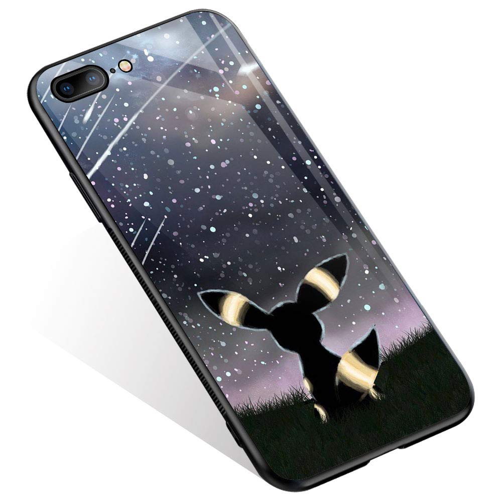 Anime Movie Characters 496 Pattern iPhone 8/7/SE 2020 Case - Shock-Absorbing TPU Bumper & Tempered Glass Back Protective Cover | Perfect for Daily Use, Travel & Gift Giving