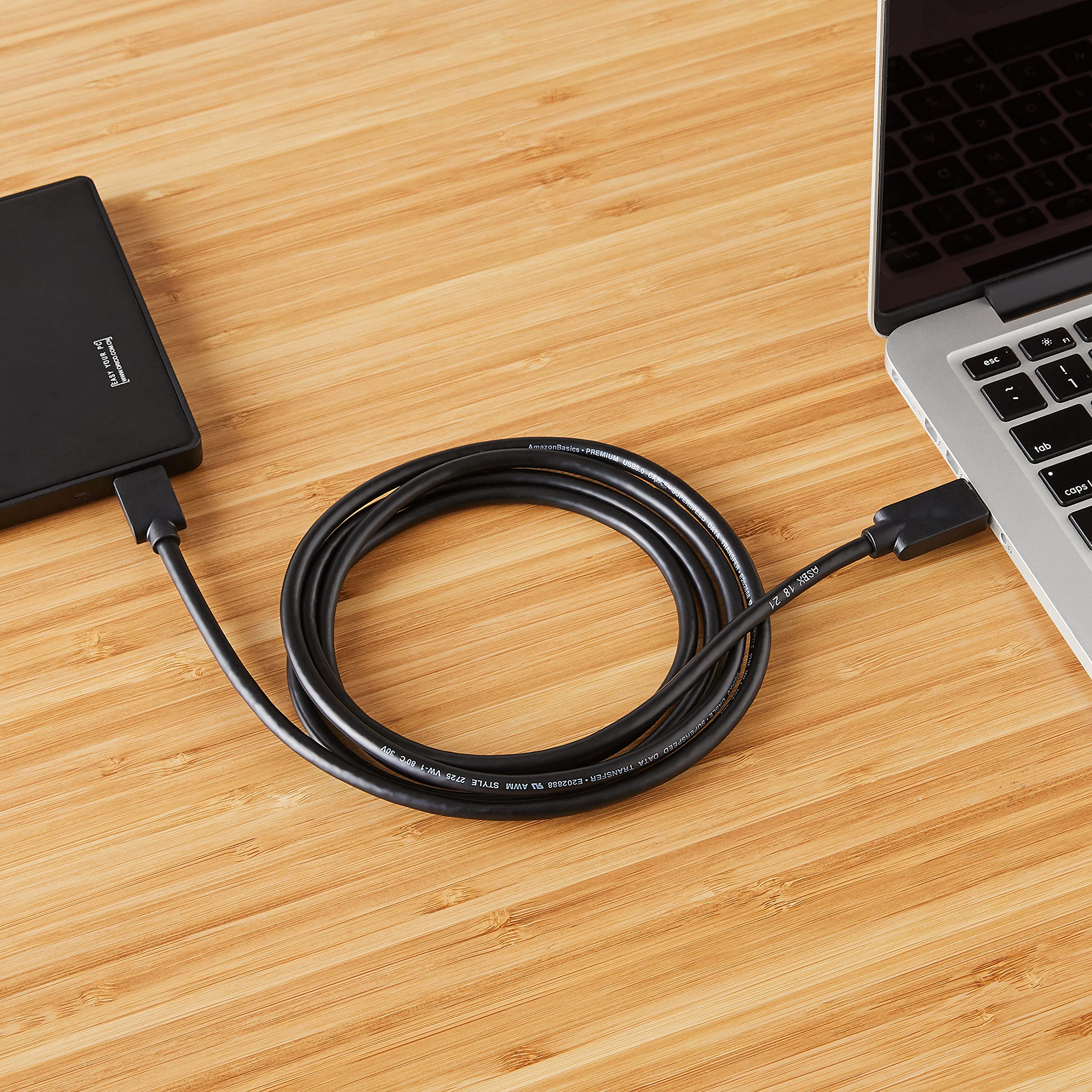 Amazon Basics USB 3.0 Cable - A Male to Micro B 6ft (1.8m) Fast Charging & Data Sync Cable - Black - Perfect for Smartphones, Tablets, Cameras & External Hard Drives