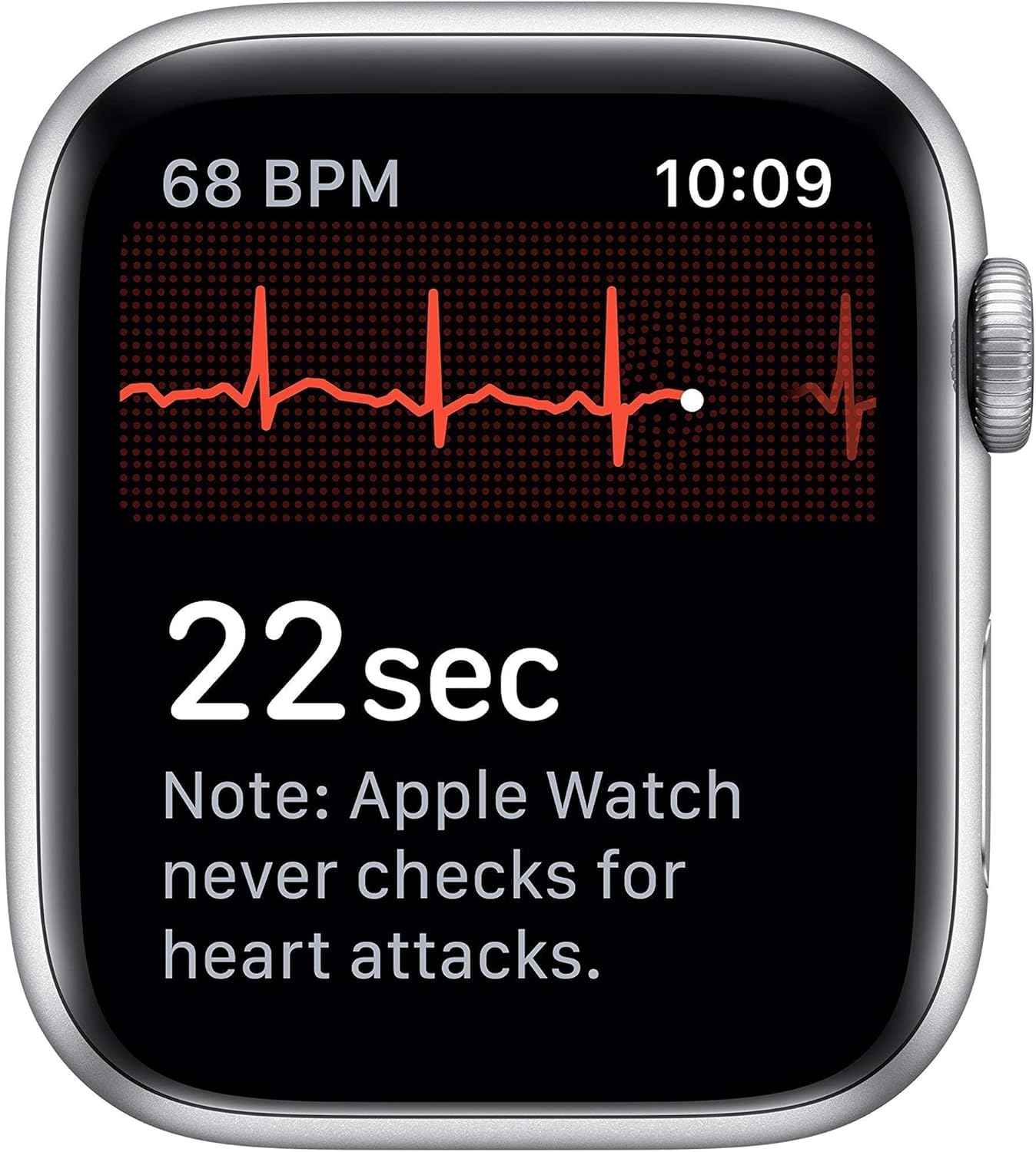 Refurbished Apple Watch Series 4 GPS + Cellular 44mm - Silver Aluminum Case with White Sport Band | Smart Fitness Tracker, Heart Rate Monitor & Waterproof Smartwatch for Running, Swimming & Daily Use