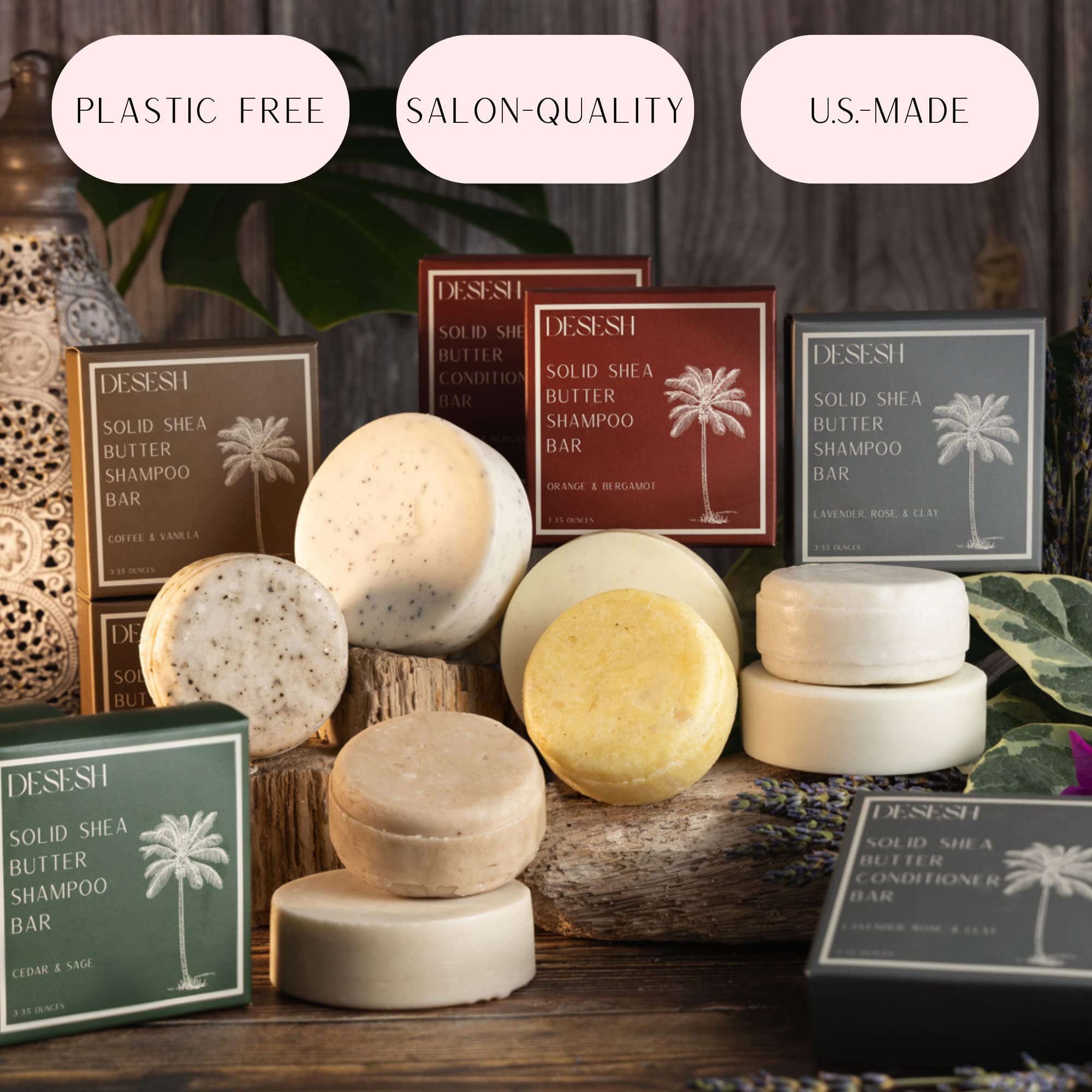 US-Made Shea Butter XL Solid Shampoo Bar - Natural, Vegan & Cruelty-Free for All Hair Types | Plastic-Free, Handcrafted Coffee & Vanilla Scent | Perfect for Travel, Camping & Eco-Friendly Hair Care