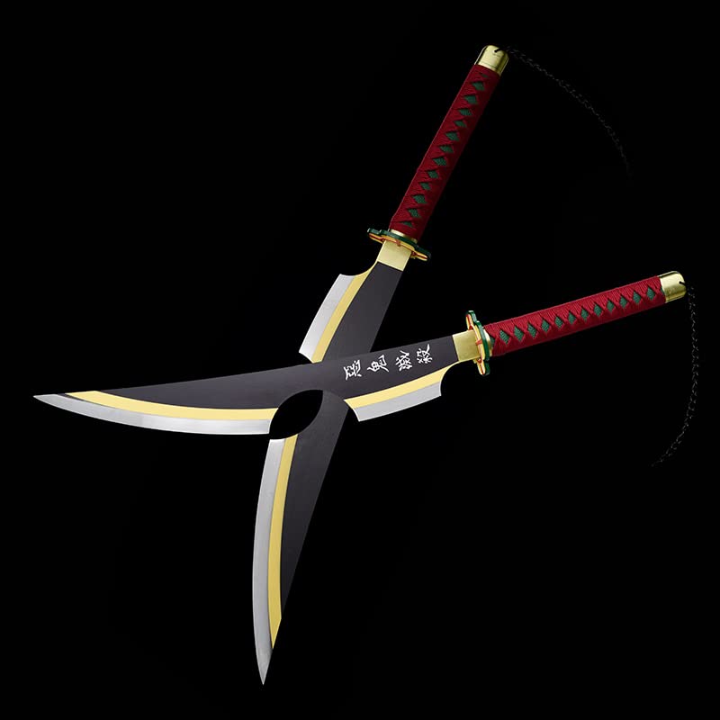 Demon Slayer Katana Sword - Kimetsu no Yaiba Tanjiro Kamado & Shinobu Kochou Cosplay Replica - High Carbon Steel Anime Collectible for Cosplay, Display, and Gift Giving