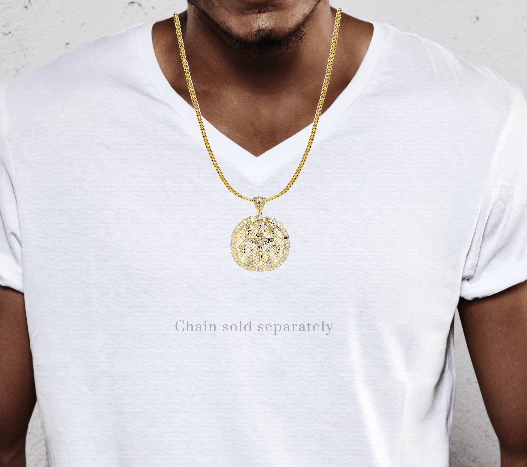 10K Gold Jesus Pendant Necklace - 39.1 Grams Religious Jewelry for Men & Women - Perfect for Church, Gifts & Everyday Wear