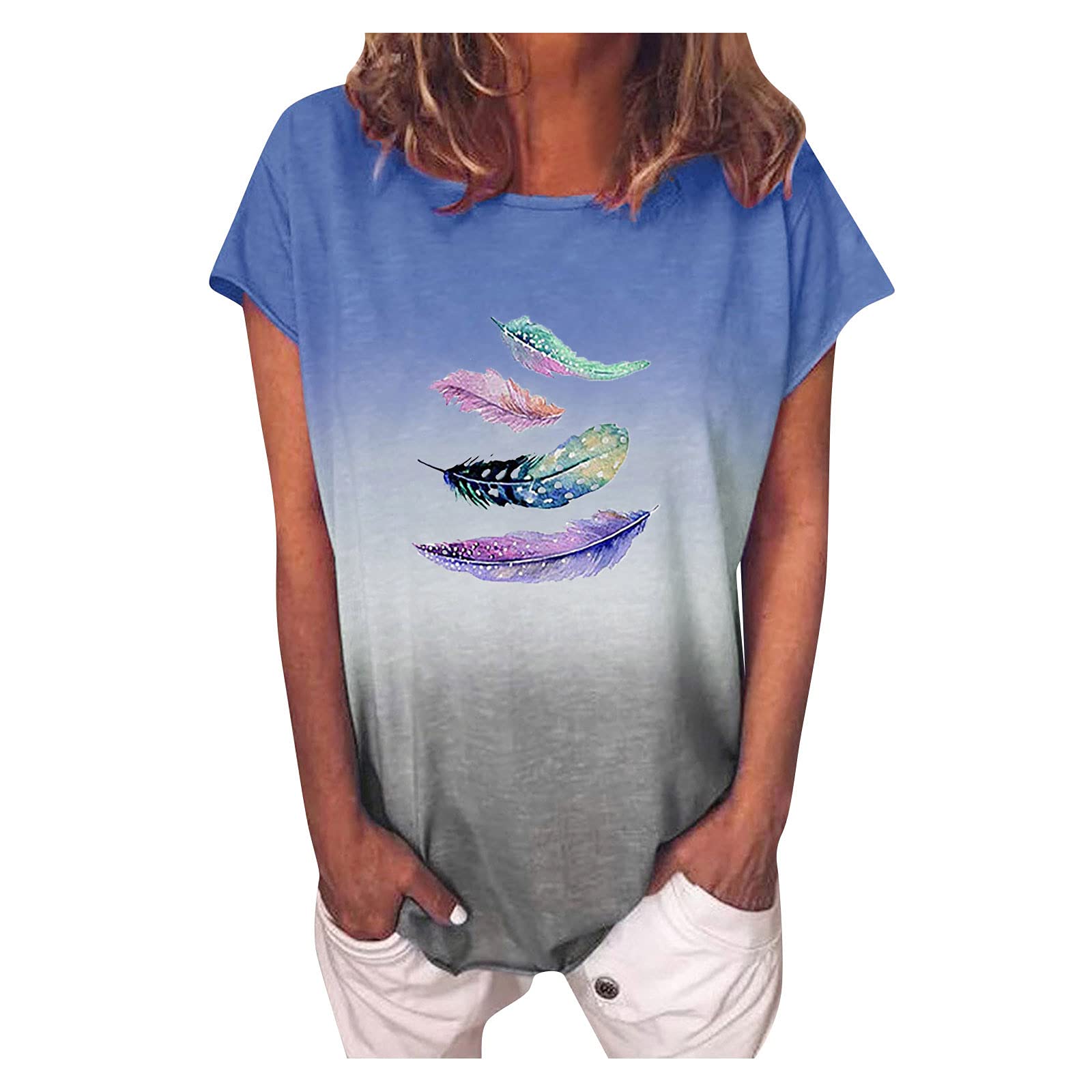 White Linen Sleeve Shirt Top - Women's Casual Loose Fit T-Shirt for Beach, Summer & Everyday Wear