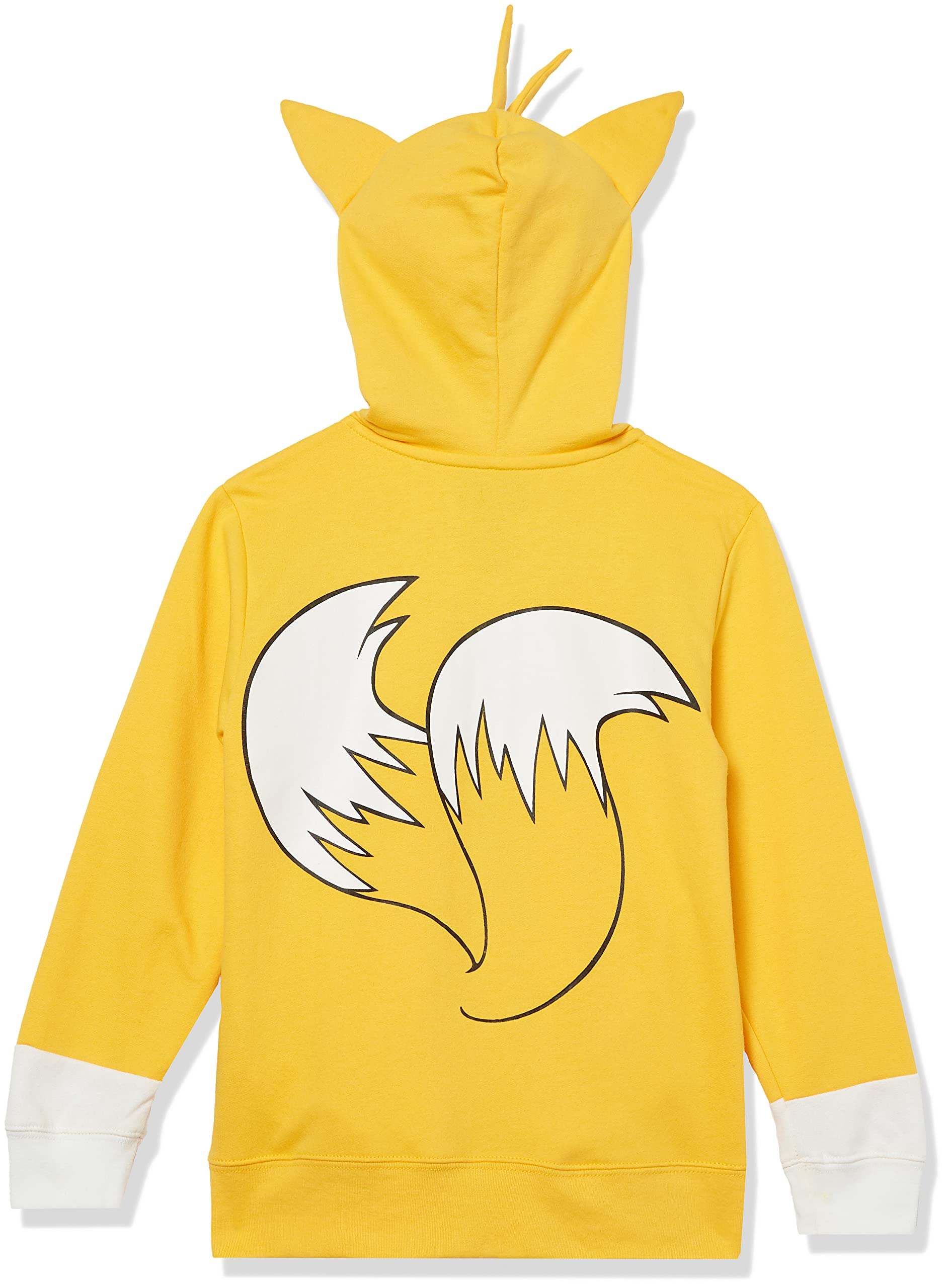 Sega Sonic The Hedgehog Tails Character Zip-Up Fleece Hoodie for Boys Size 4-20 | Kids' Cosplay, Halloween Costume & Gaming Merchandise