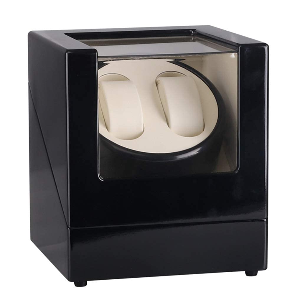 SHATONG Automatic Watch Winder for 2 Watches - Silent Motor Winding Box with LED Display for Men's & Women's Watches | Perfect for Watch Collection Storage & Nightstand Display