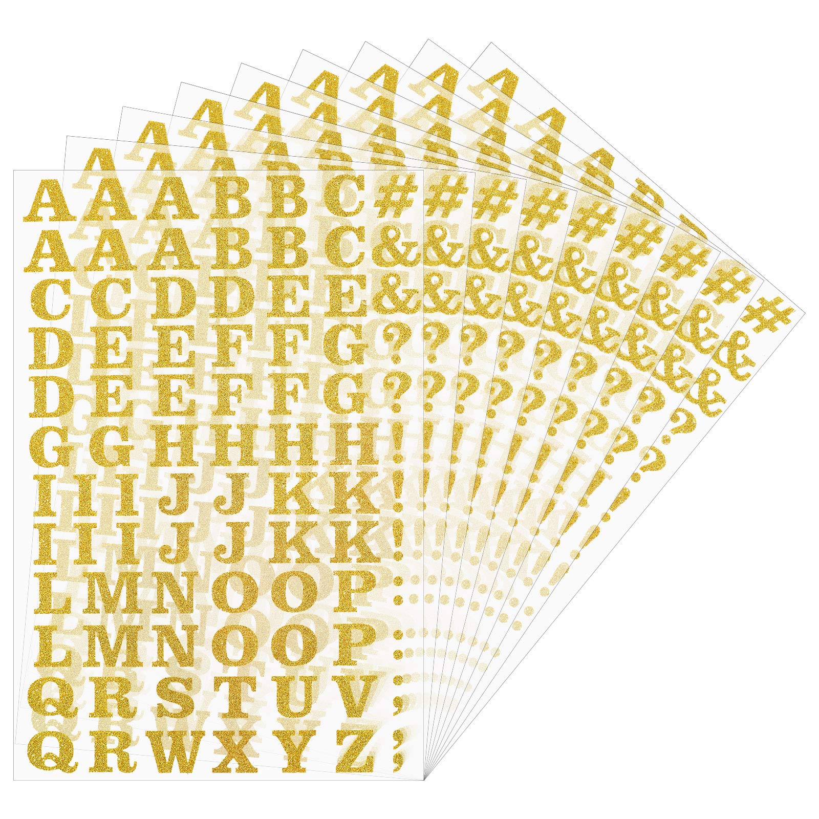 688 Pieces Iron on Letters 0.75 Inch Tall - Gold Glitter Heat Transfer Vinyl Letters for DIY Clothing, T-Shirts, Bags & Crafts - PU Alphabet Appliques for Custom Designs & Home Decor
