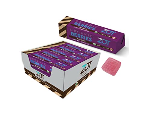 Organic ZOT Berries Hard Candy - Pack of 10 | All-Natural Fruit Flavors | Perfect for Office Snacks, Travel Treats & Party Favors