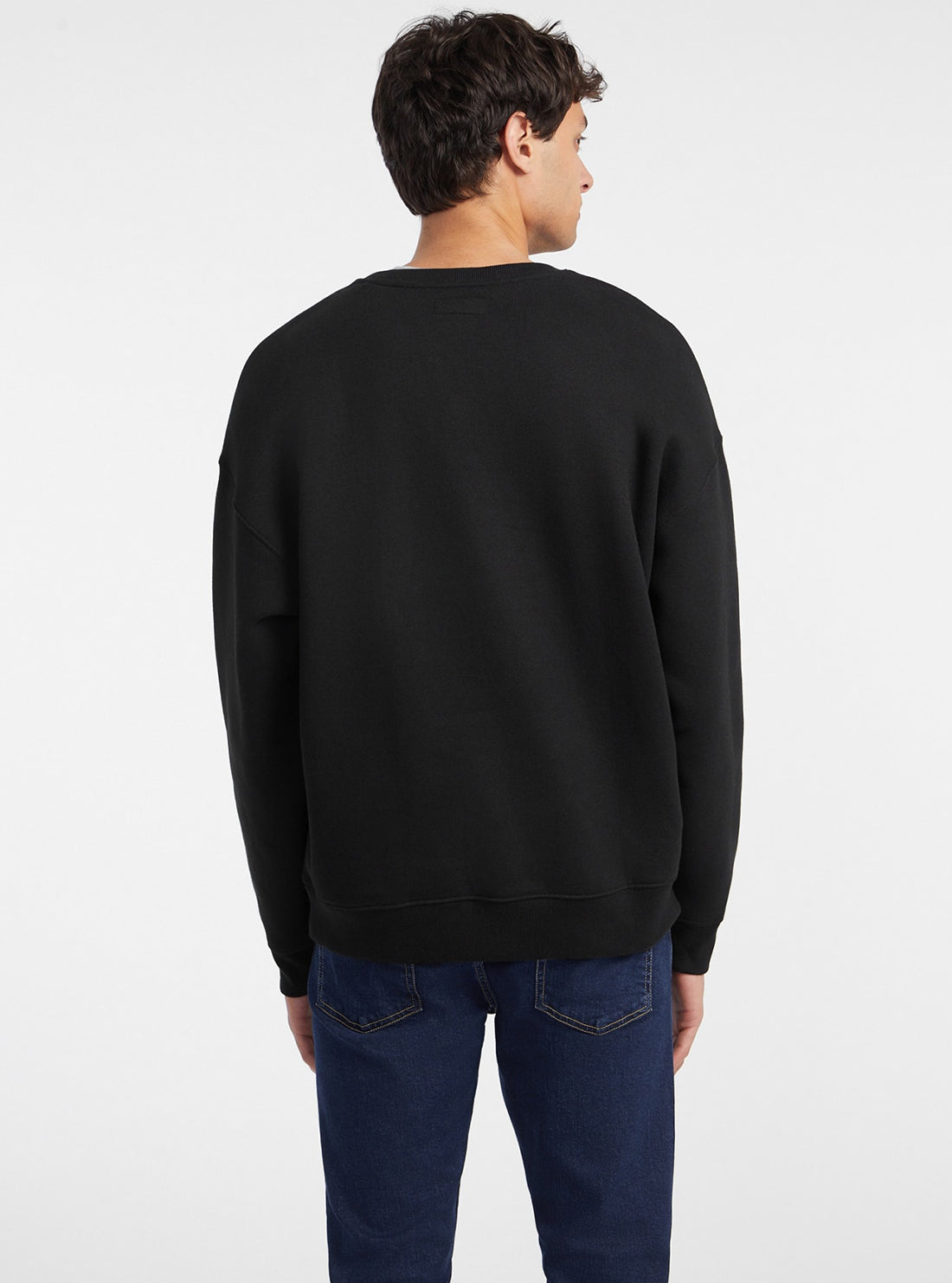 Guess Women's Black Iconic Logo Jumper Sweater | Casual Pullover Knit Top for Everyday Wear & Layering | Perfect for Fall, Winter & Office Outfits