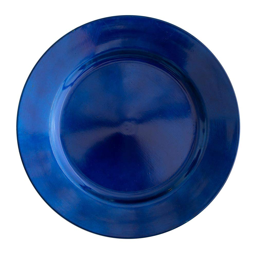 Richland 13-Inch Round Acrylic Charger Plates - Set of 12 Royal Blue Dinner Plates for Weddings, Parties & Formal Dining - Shatterproof & Elegant