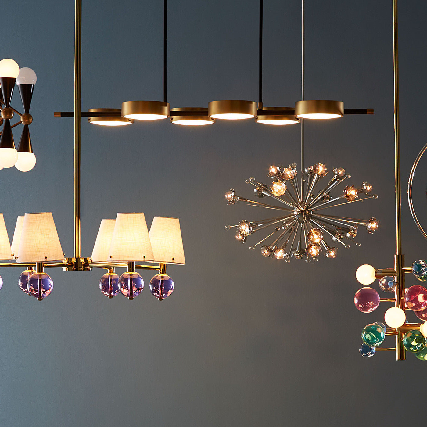 Vintage Sputnik Chandelier - Modern Space-Inspired Ceiling Light Fixture for Dining Room, Living Room & Bedroom Decor | Energy Efficient LED Bulbs Included