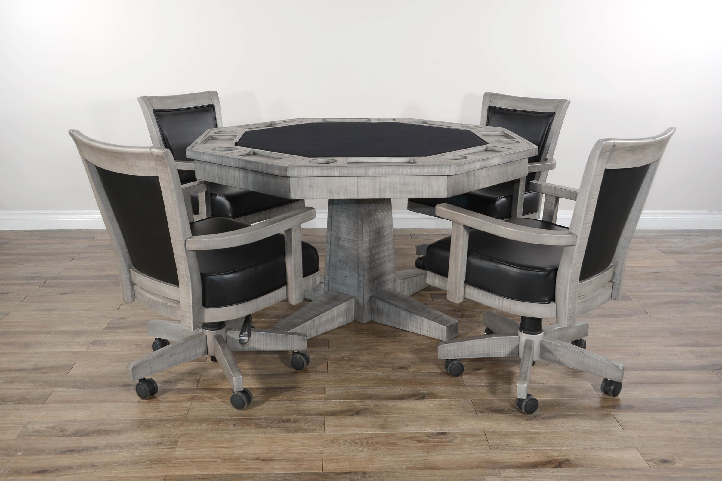 Blaze Poker & Dining Table Set with 4-6 Game Chairs (4 Chairs Included) - Perfect for Game Nights, Poker Parties & Family Dining