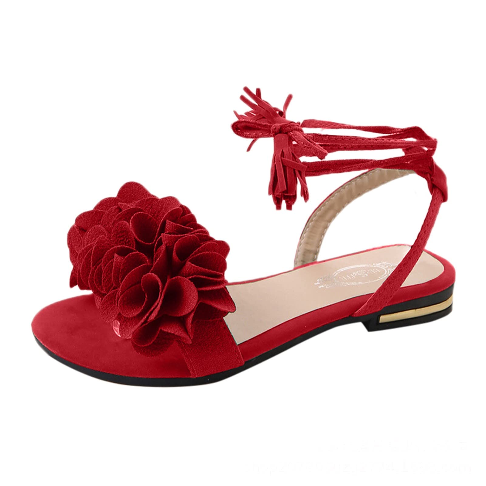 Women's Fashion Tassel Flat Sandals - Non-Slip Beach Slippers with Transparent Heel | Perfect for Summer Vacation, Poolside, and Casual Outings