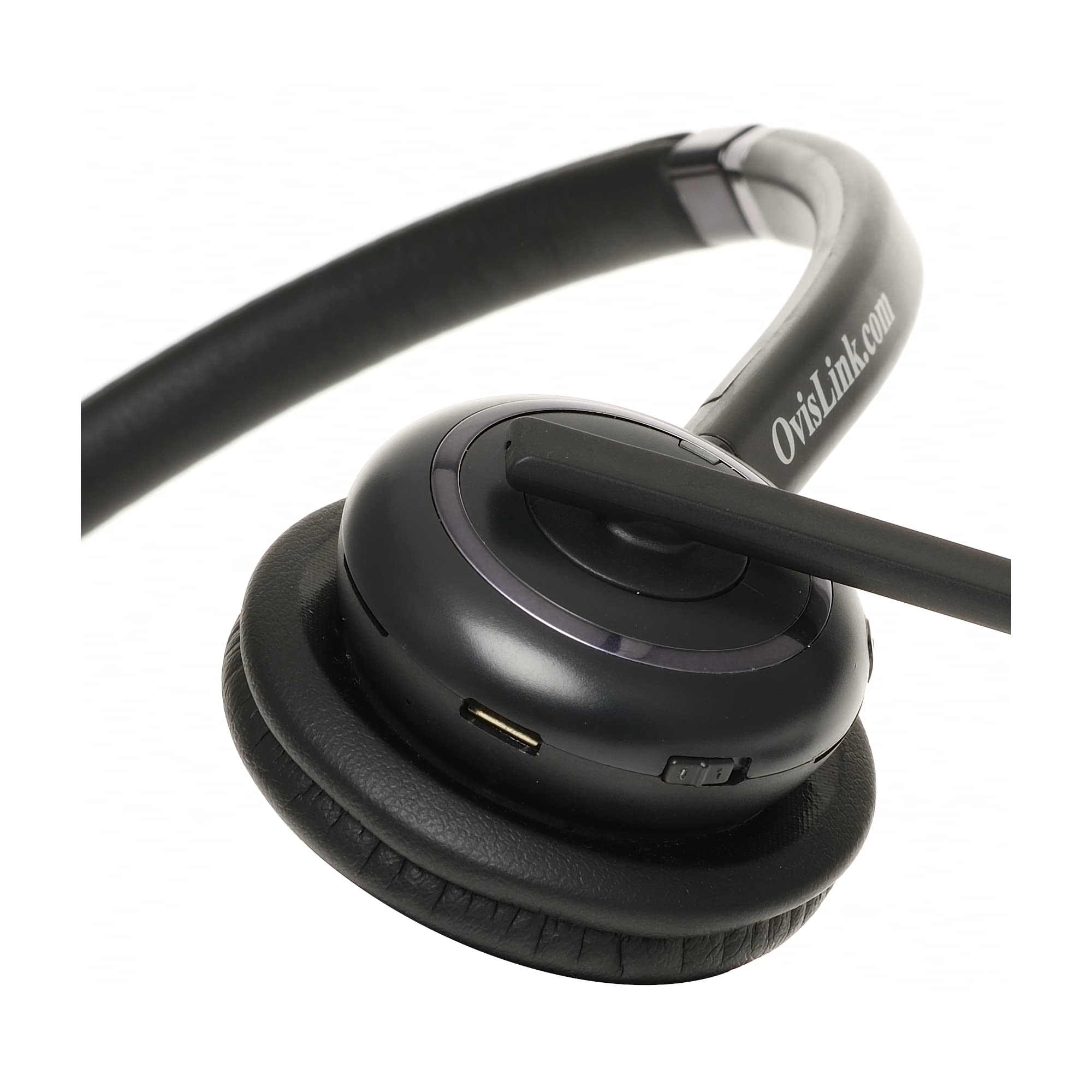 Wireless Bluetooth Headset for Computer & Smartphone - Dual Ear Noise Cancelling Headset | Compatible with Cisco, Polycom, Mitel, Yealink, Grandstream, FortiFone Phones | Perfect for Office Calls, Online Meetings & Remote Work