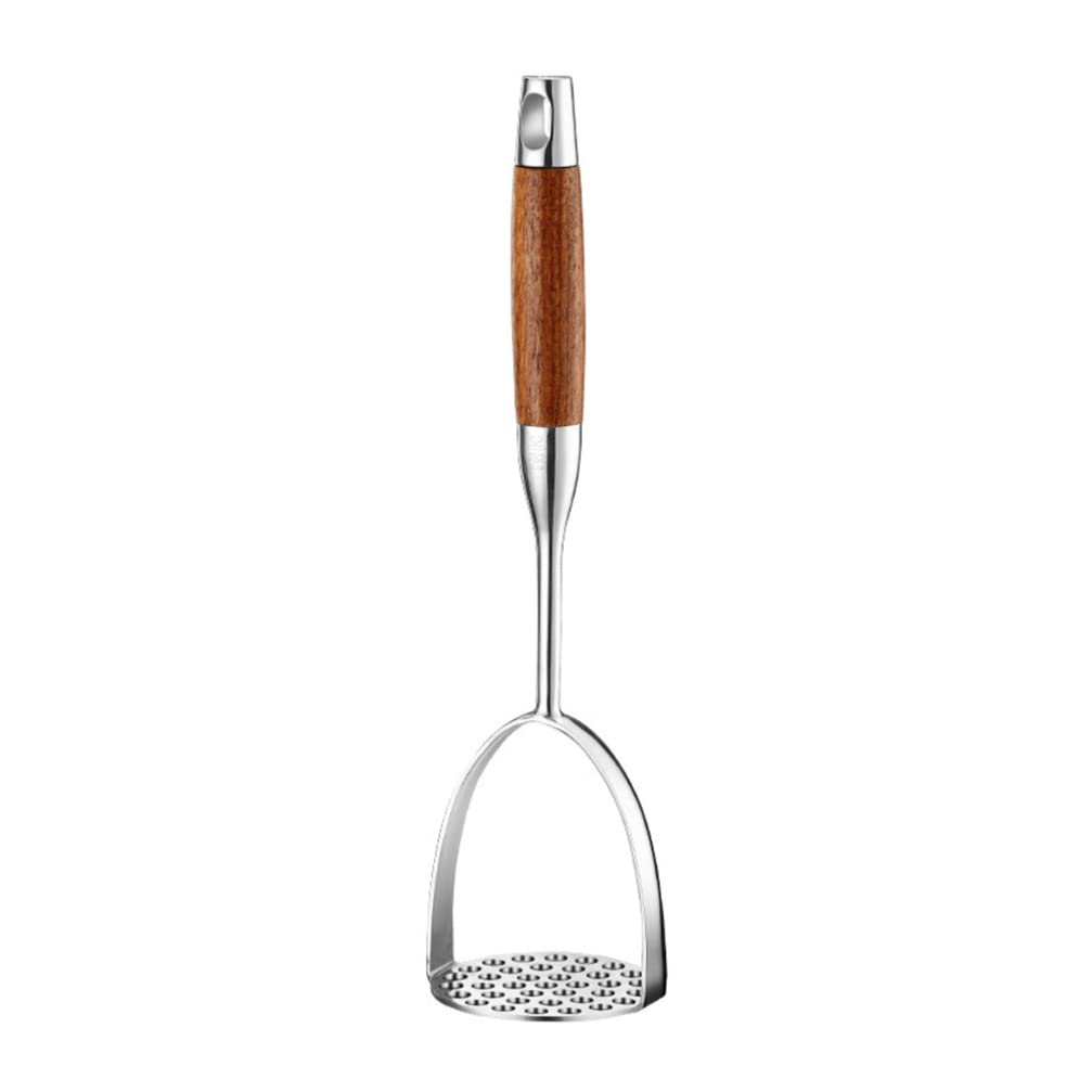 Premium Stainless Steel Potato Masher - Heavy Duty Smooth Food Crusher for Perfect Mashed Potatoes, Vegetables & Fruits | Ideal for Home Cooking, Restaurants & Meal Prep