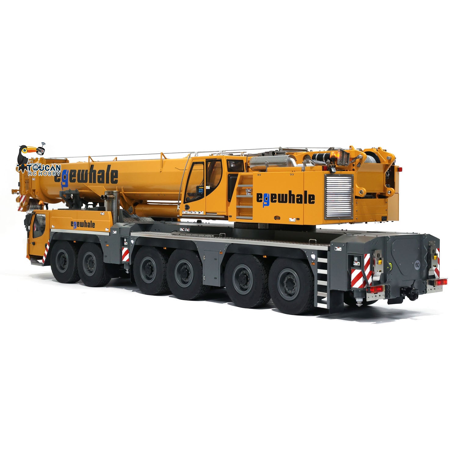Eyewhale 1/14 Scale 6-Axle LTM1350 RC Hydraulic Mobile Crane - 5M Length Radio Controlled Heavy Duty Construction Vehicle (PNP Ready) - Perfect for Hobbyists, Construction Enthusiasts & RC Model Collectors
