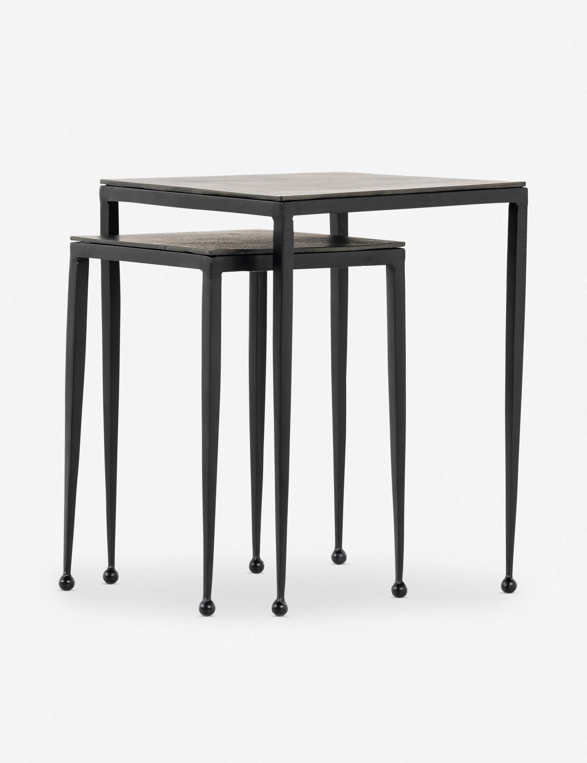 Soares Nesting Side Tables Set of 2 - Modern End Tables for Living Room, Bedroom or Office - Space Saving Accent Furniture for Small Spaces