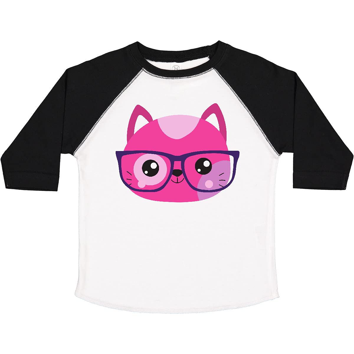 Inktastic Hipster Cat with Glasses - Cute Kitten Toddler T-Shirt for Boys & Girls - Perfect for Playdates, Birthday Gifts & Casual Wear