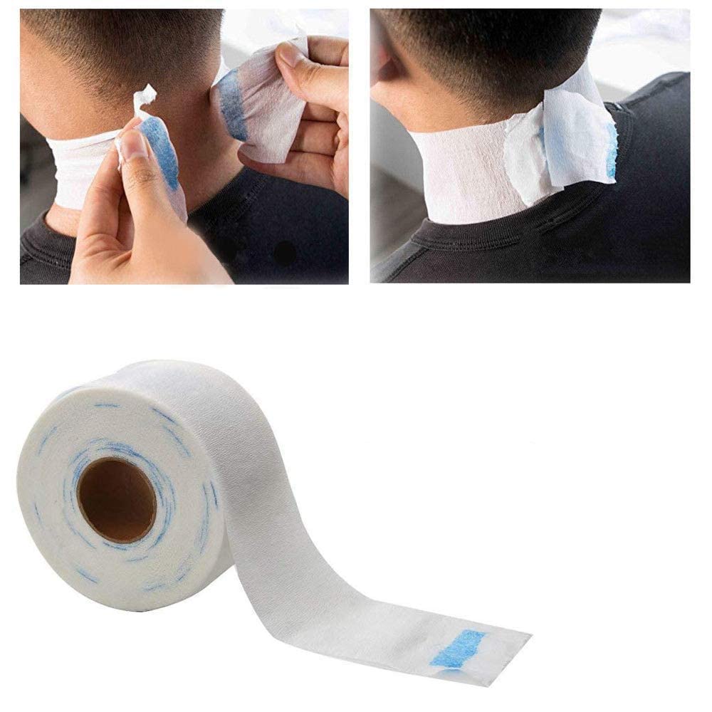 TWIREY Disposable Stretchable Barber Neck Paper Strips - 5 Rolls for Hair Cutting, Salon & Grooming - Ideal for Professional Stylists & Home Use