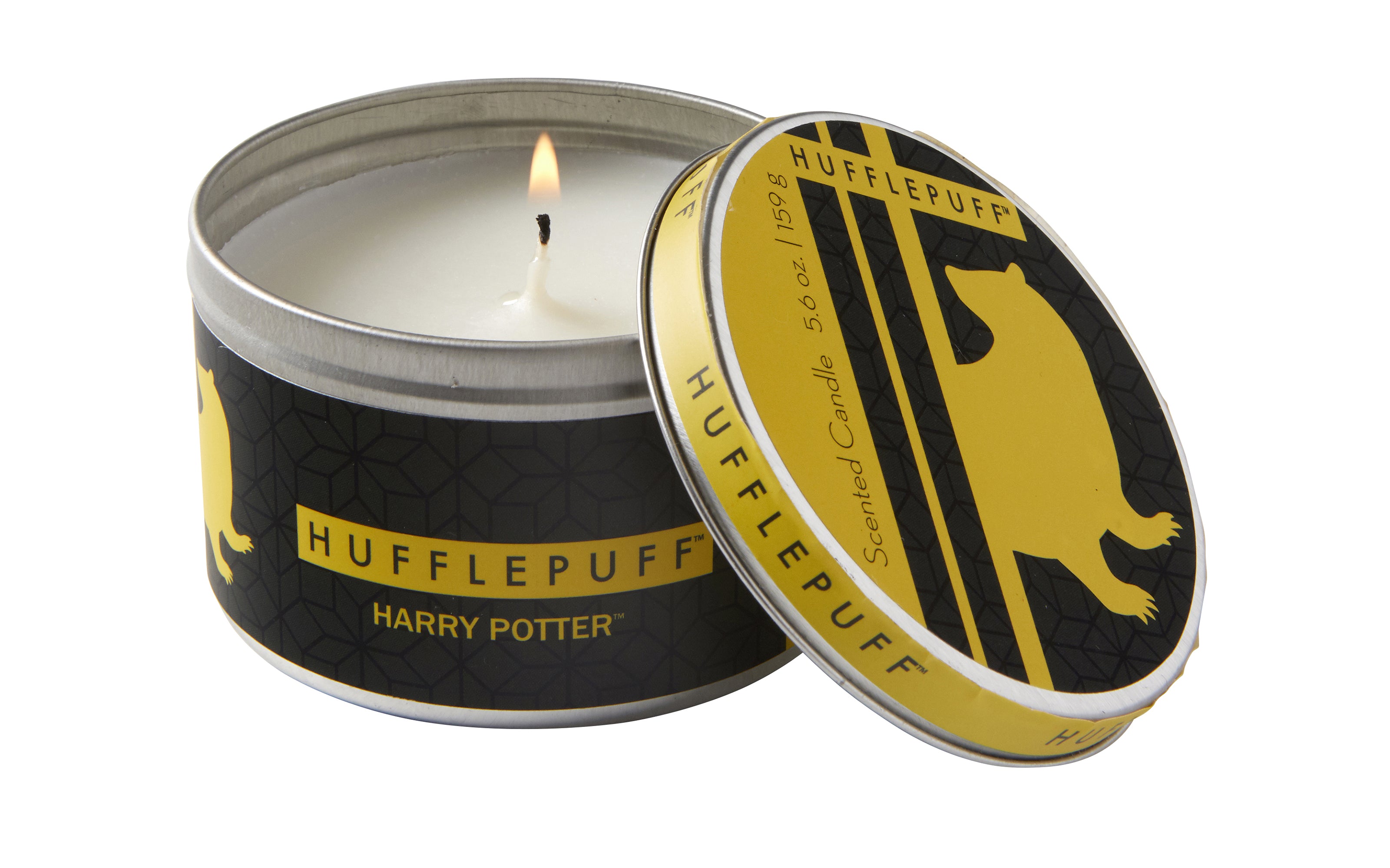Harry Potter Hufflepuff Scented Candle - 5.6 Oz Honey & Amber Scented Soy Wax Candle for Home Decor, Gifts, and Relaxation - Perfect for Harry Potter Fans, Dorm Rooms, and Cozy Evenings