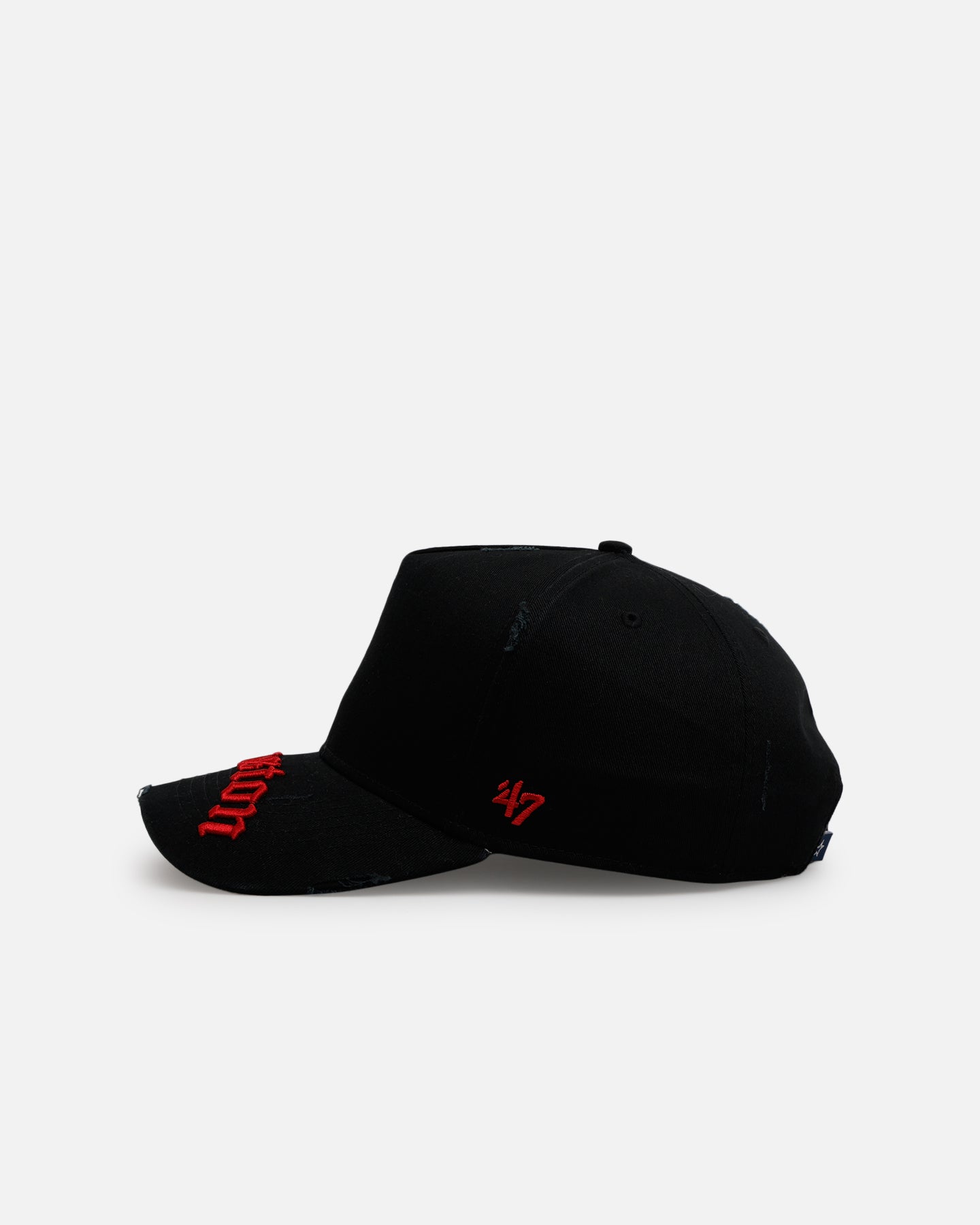 47 Brand Houston Astros 'Destruct Gothic Visor' 47 Offside Strapback Black Hat - Adjustable Snapback Cap for Baseball Fans, Streetwear & Casual Outfits