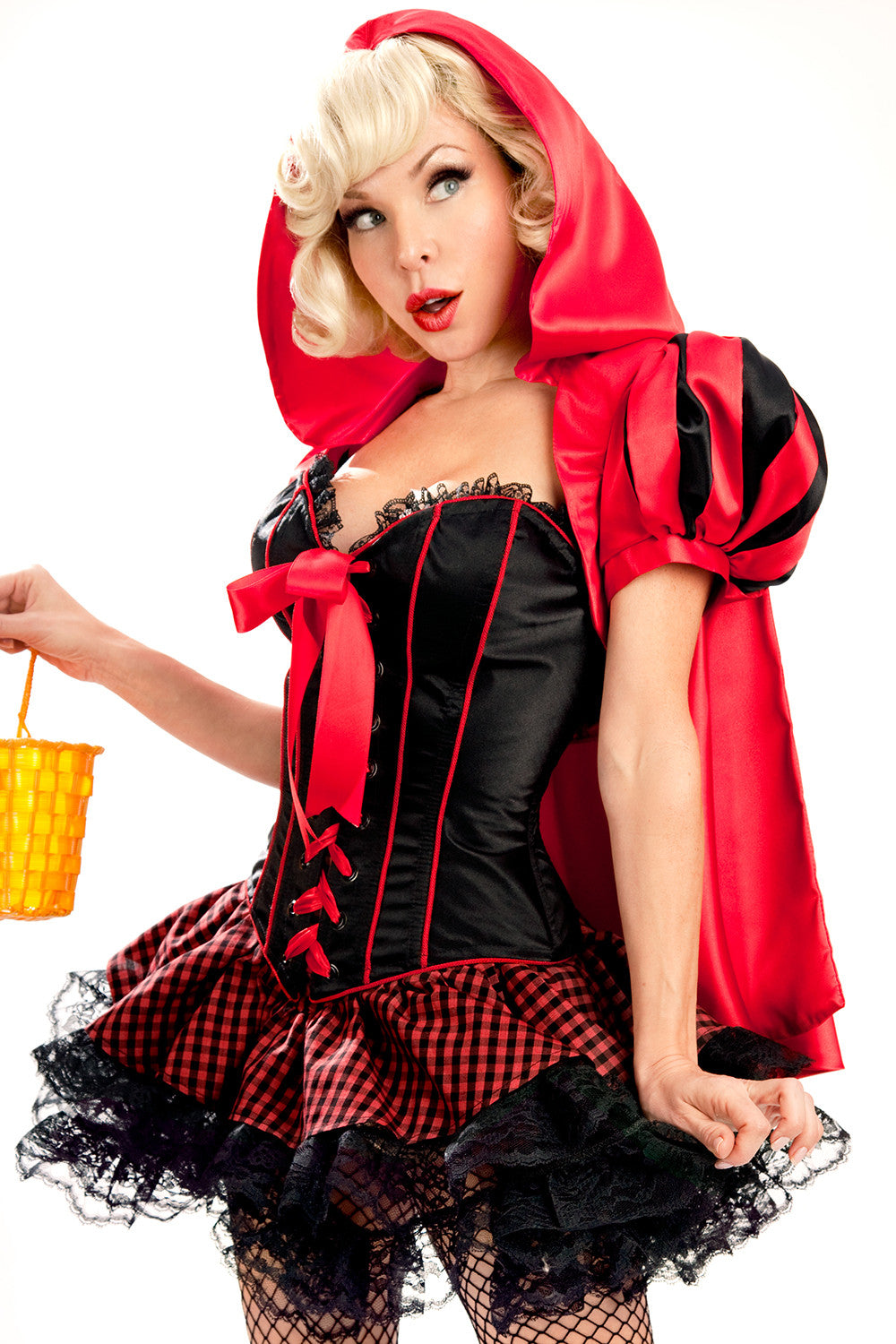 Little Red Riding Hood Deluxe Corset - Gothic Lace-Up Waist Trainer for Women | Perfect for Cosplay, Halloween, Burlesque & Vintage Fashion