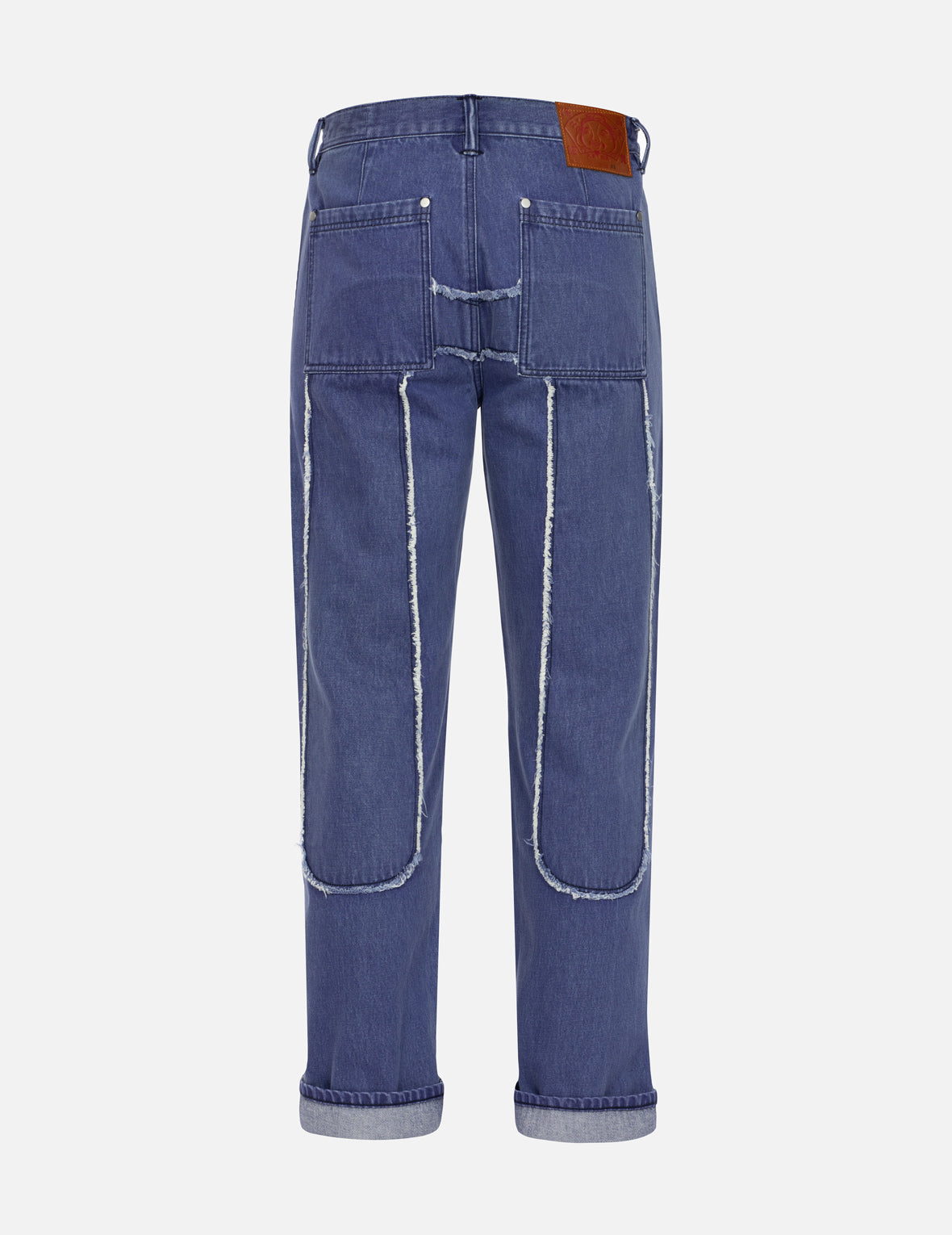 Daicock Fringed Edge Baggy Fit Work Jeans for Men - Durable & Comfortable Denim Pants for Construction, Warehouse & Outdoor Jobs