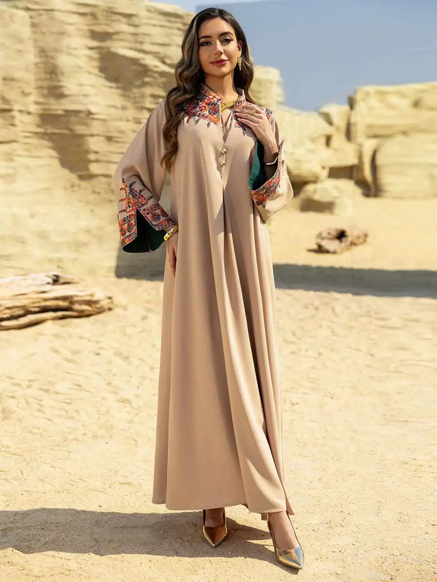 Elegant Embroidered Caftan Dress for Women - Boho Kaftan & Jalabiya for Eid, Wedding, and Special Occasions | Perfect for Parties, Holidays, and Festive Celebrations