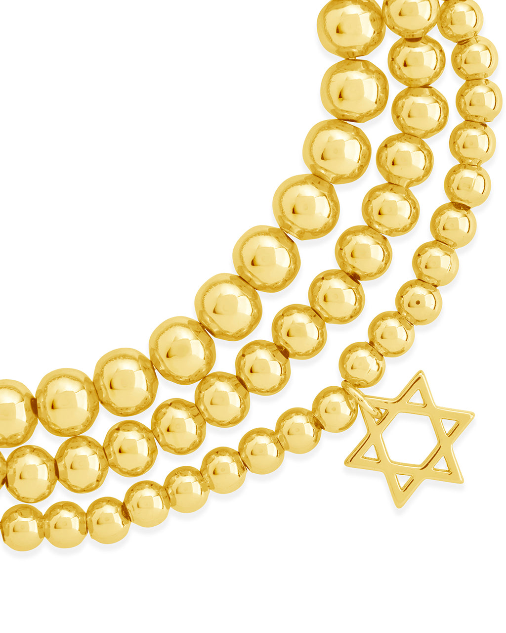 Star of David Beaded Bracelet Set - Elegant Jewish Jewelry for Women & Men - Perfect for Hanukkah, Bar Mitzvah & Everyday Wear