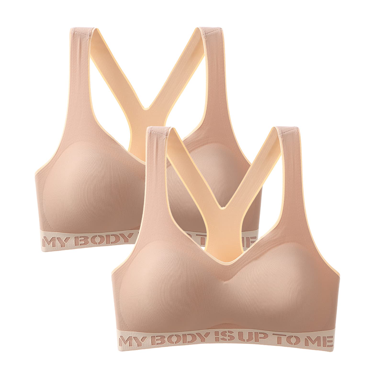 Women's 2-Pack High Support Sports Bras for Yoga, Running & Fitness - Breathable Comfort for Active Lifestyles - Perfect for Gym, Workouts & Everyday Wear