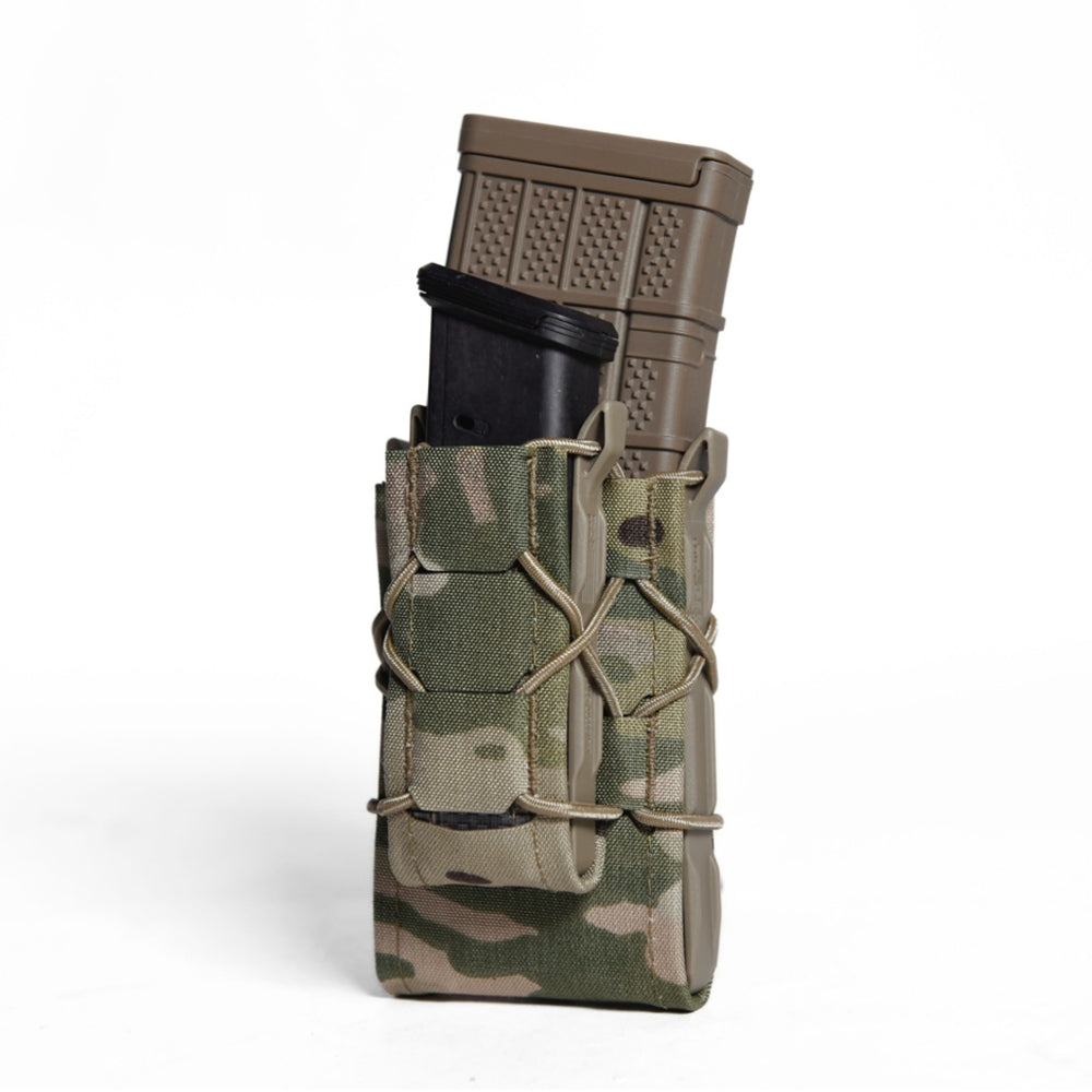 High Speed Gear GEN 2 Double Decker TACO Rifle & Pistol Magazine Pouch - Tactical Molle-Compatible Ammo Holder for Shooting Range & Outdoor Hunting