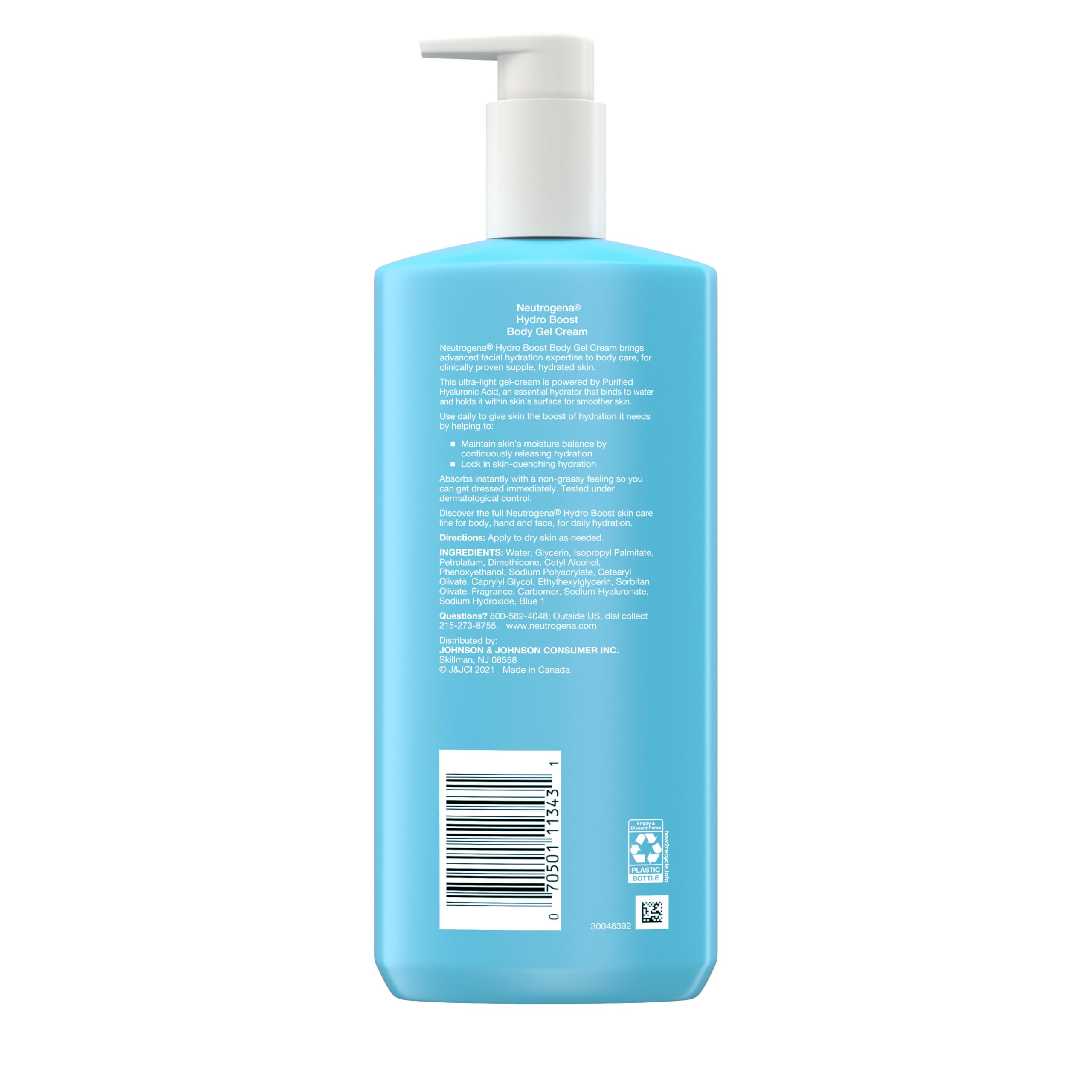 Neutrogena Hydro Boost Body Gel Cream - Hydrating Hyaluronic Acid Lotion for Normal to Dry Skin | Lightweight Moisturizer 16 oz (2 Pack) | Perfect for Daily Hydration & Post-Shower Skincare Routine
