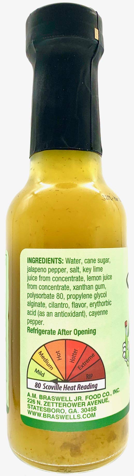 Braswell's Key Lime Hot Sauce - Tangy & Spicy Gourmet Hot Sauce for Tacos, Wings & Seafood | Perfect for Grilling, BBQ & Cooking